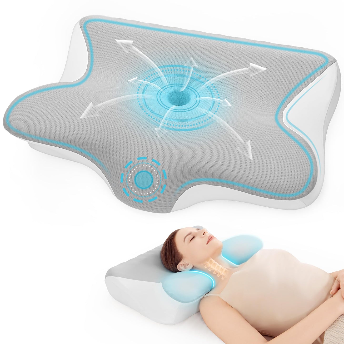 Cervical Memory Foam Pillow Orthopaedic Neck Support Side Sleepers