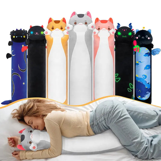 Mewaii 70 cm Grey Long Cat Plush Pillow