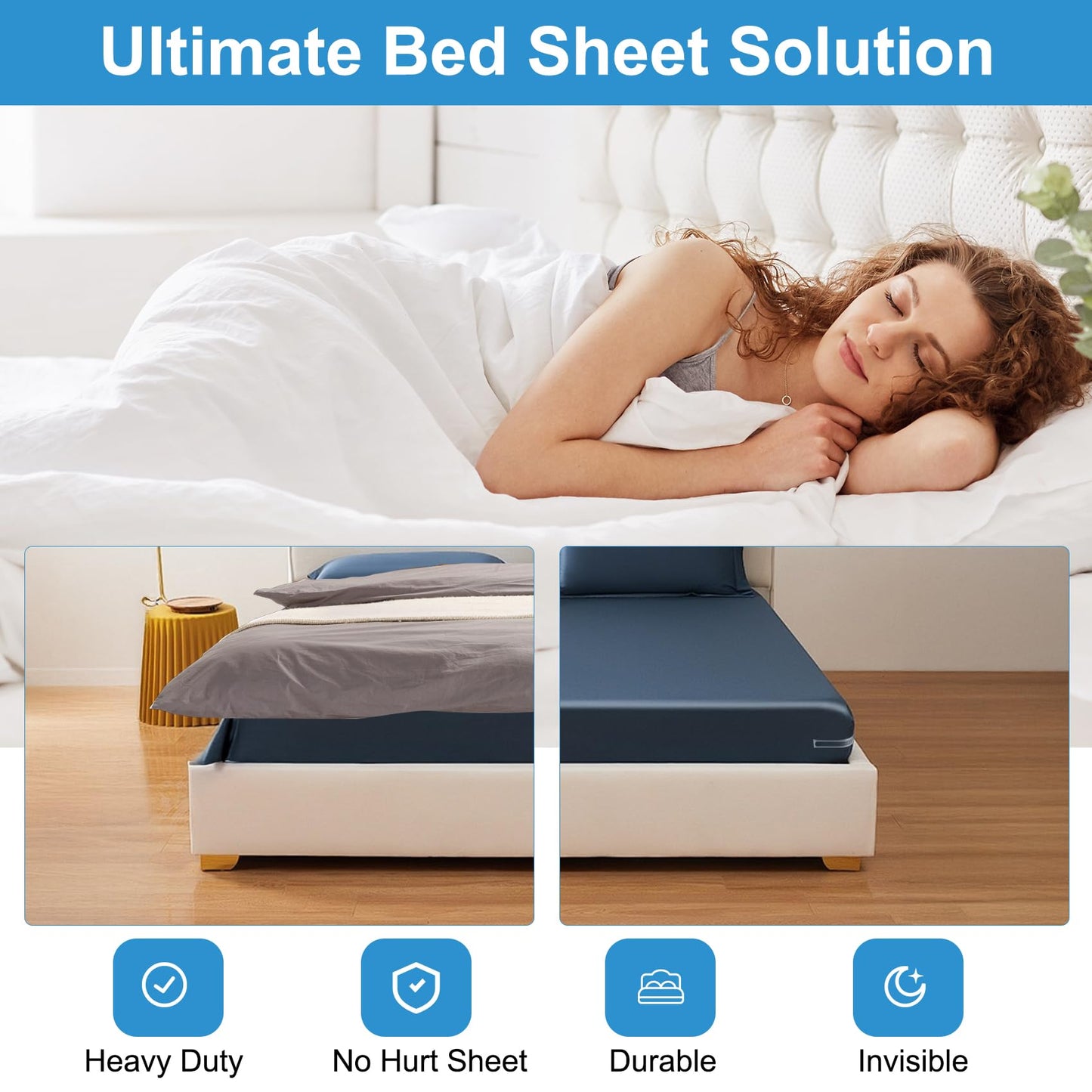 Locking Bed Sheet Holders (Set of 4) – Heavy‑Duty Corner Straps